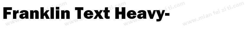 Franklin Text Heavy字体转换
